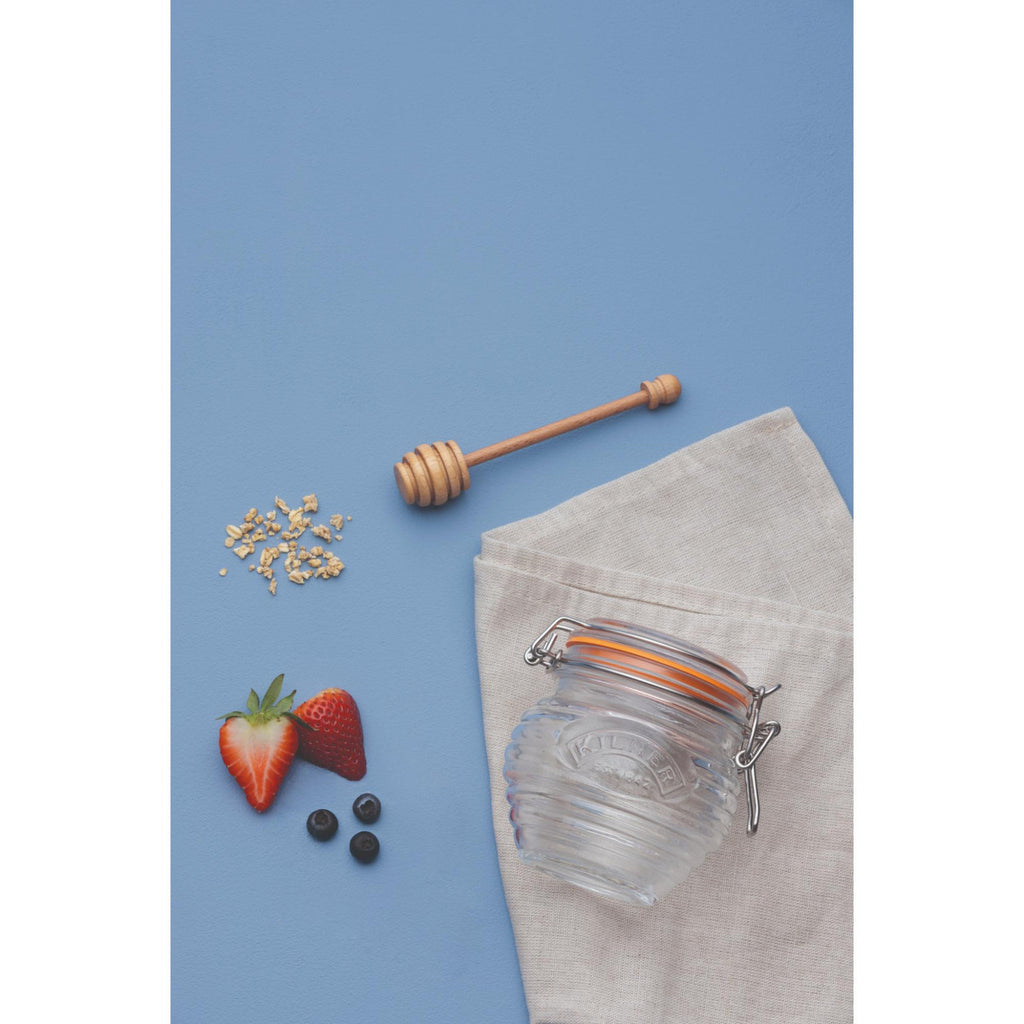 KILNER Honey Pot with Drizzler Spoon, 400ml