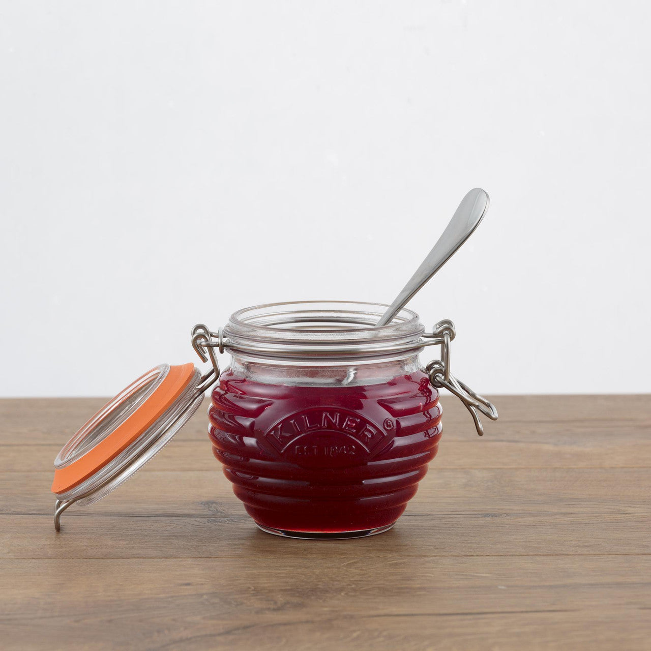 KILNER Honey Pot with Drizzler Spoon, 400ml