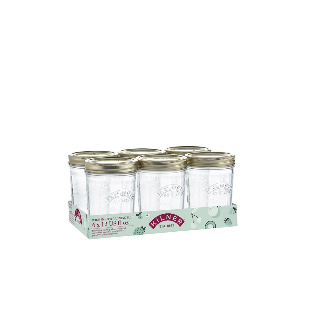 Kilner® Wide Mouth Preserve Jars Set of 6, 350ml