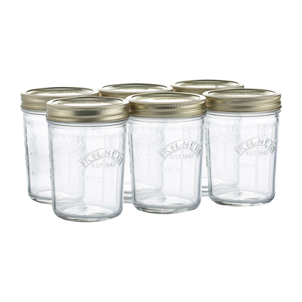 Kilner® Wide Mouth Preserve Jars Set of 6, 350ml