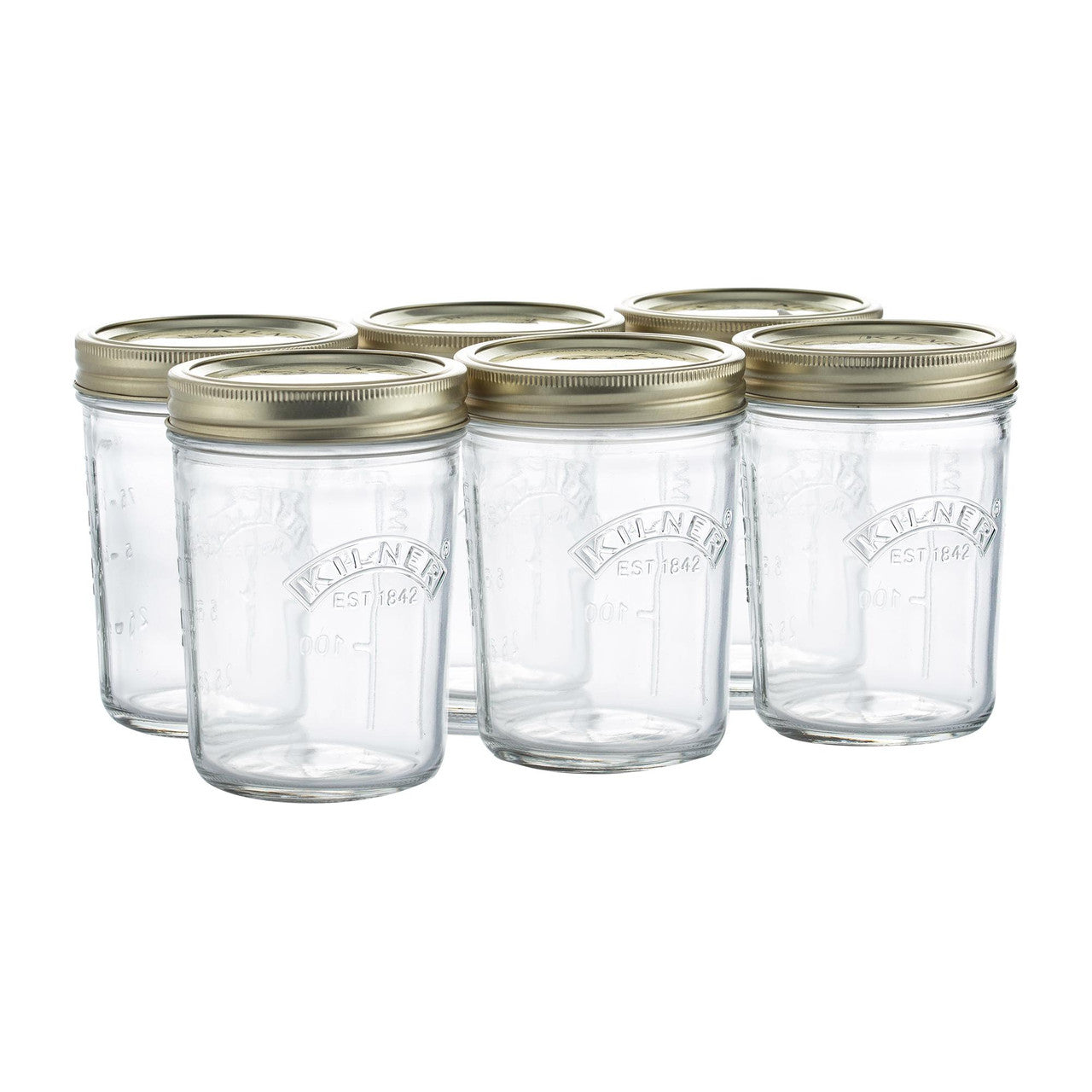 Kilner® Wide Mouth Preserve Jars Set of 6, 350ml
