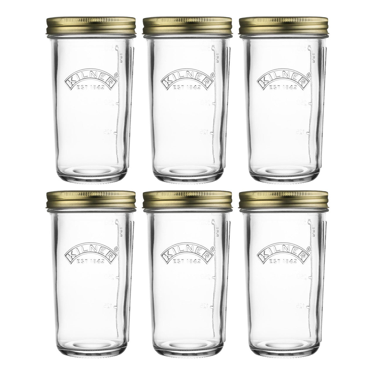 Kilner® Wide Mouth Preserve Jar Set of 6, 500ml