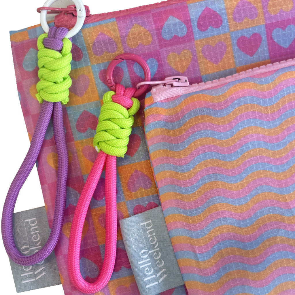 NEW -Mini Pouch Set - Hearts and Waves