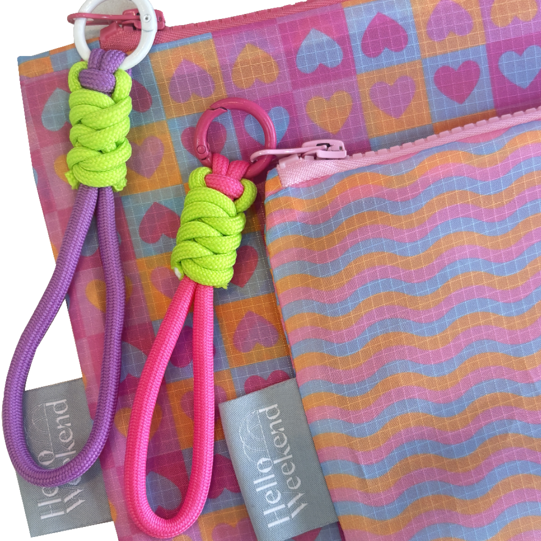 NEW -Mini Pouch Set - Hearts and Waves