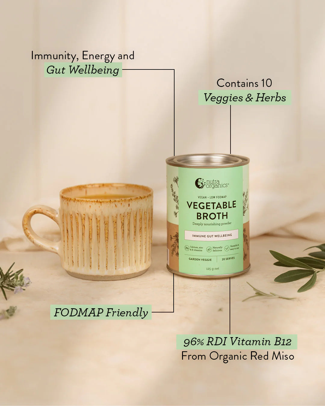 VEGETABLE BROTH GARDEN VEGGIE