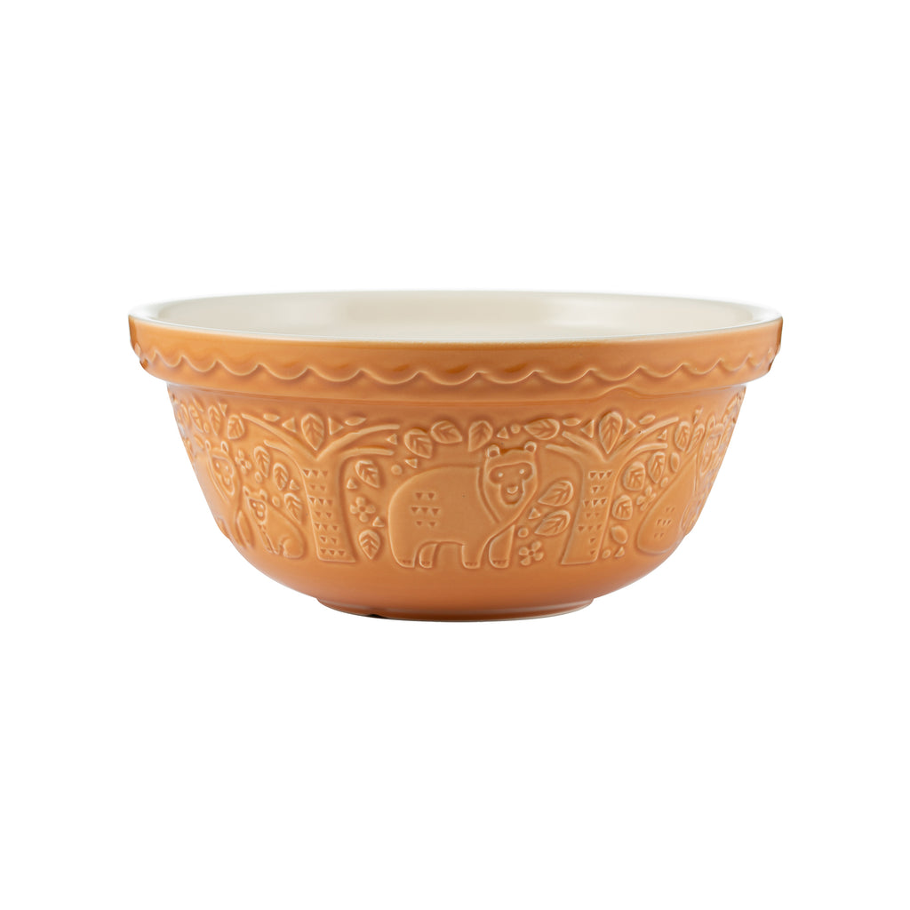In The Forest Bear Ochre Mixing Bowl, 24cm/ 2 Litre