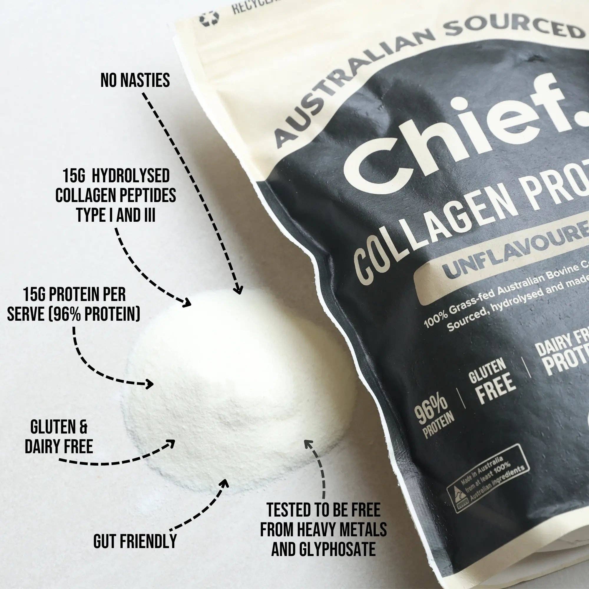 Grass-fed Collagen Protein Powder - Unflavoured