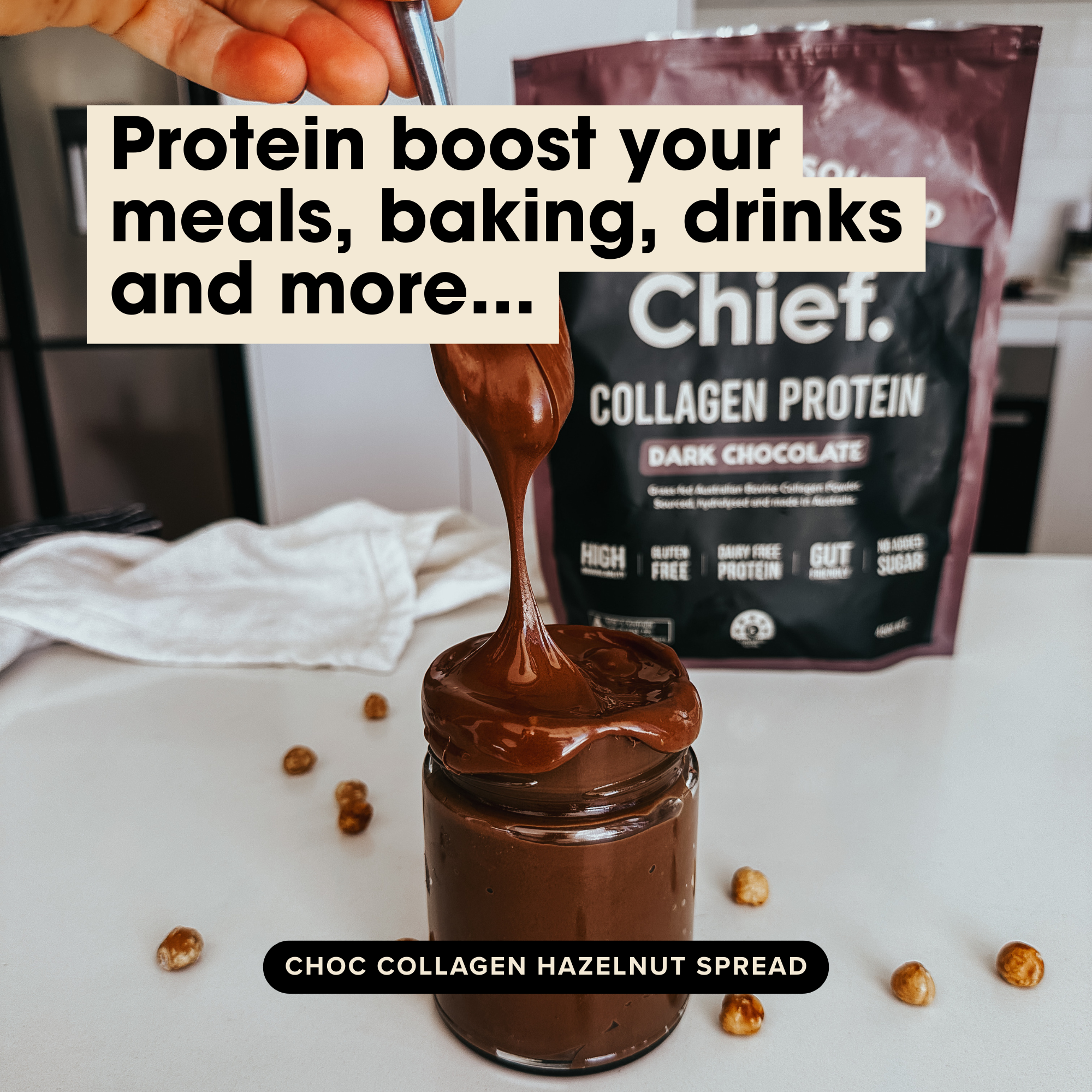 Grass-fed Collagen Protein Powder - Dark Chocolate