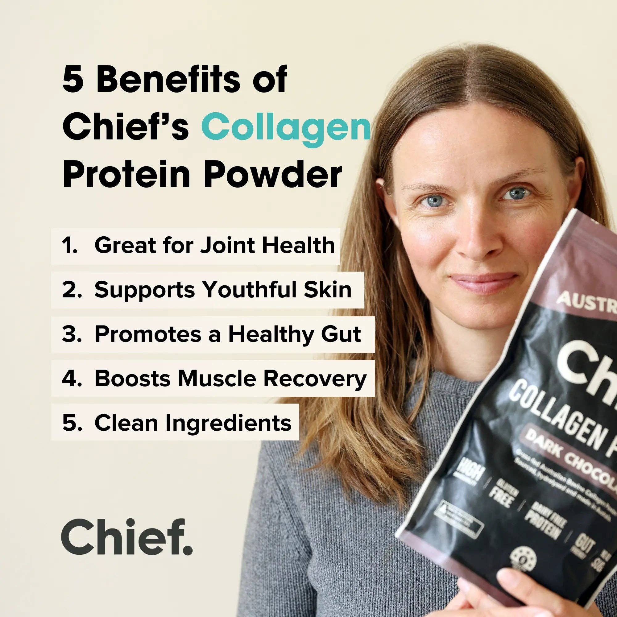 Grass-fed Collagen Protein Powder - Dark Chocolate