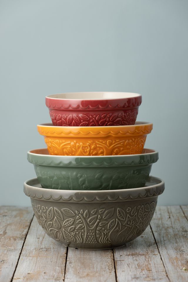 In The Forest Bear Ochre Mixing Bowl, 24cm/ 2 Litre