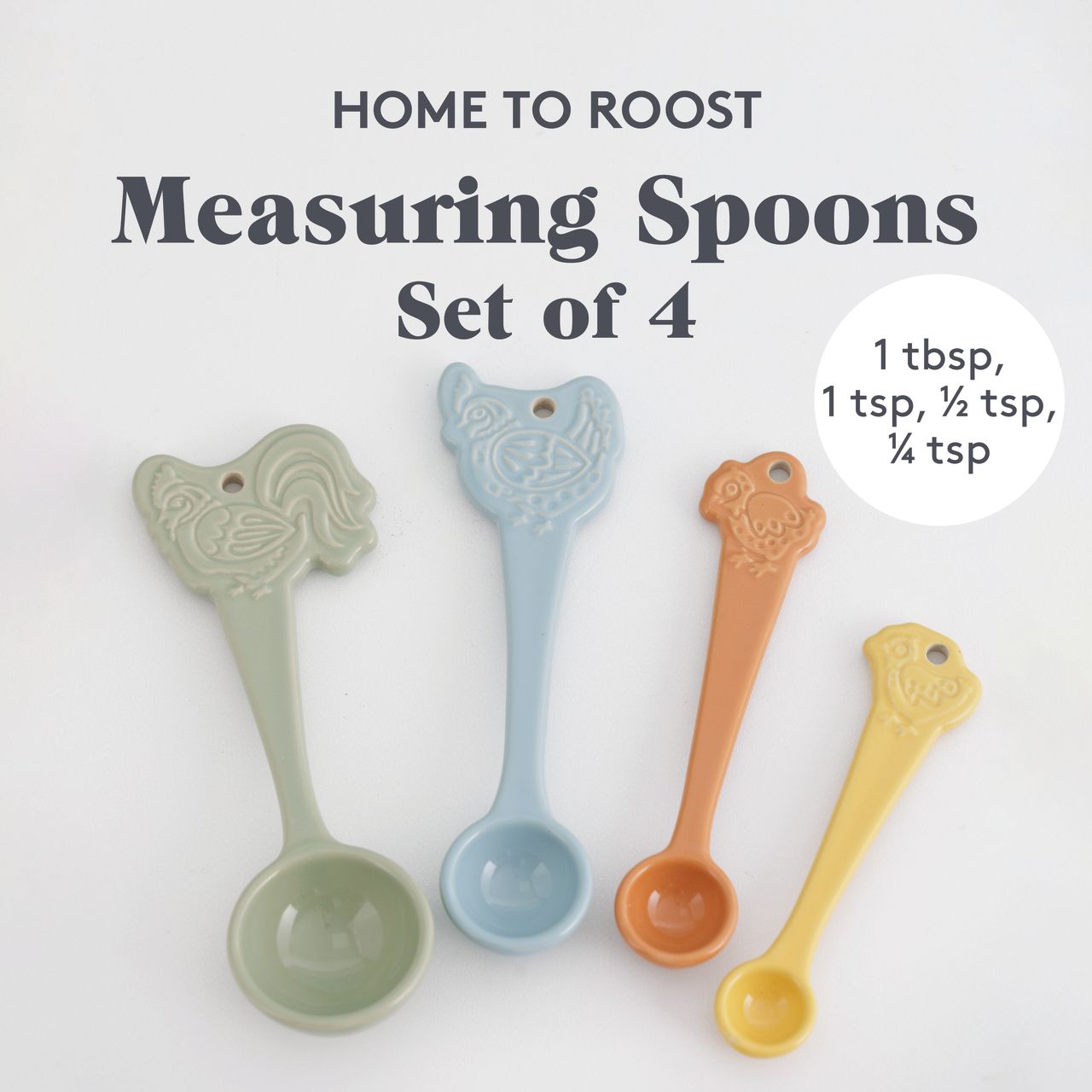 MASON CASH Home To Roost Set of 4 Measuring Spoons
