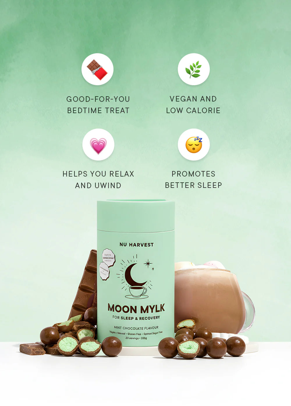 NU HARVEST CHOC MINT MOON MYLK