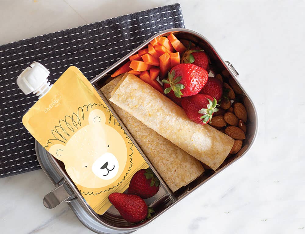 On the Go Reusable Food Pouches - Animal Set 150ml 10PK