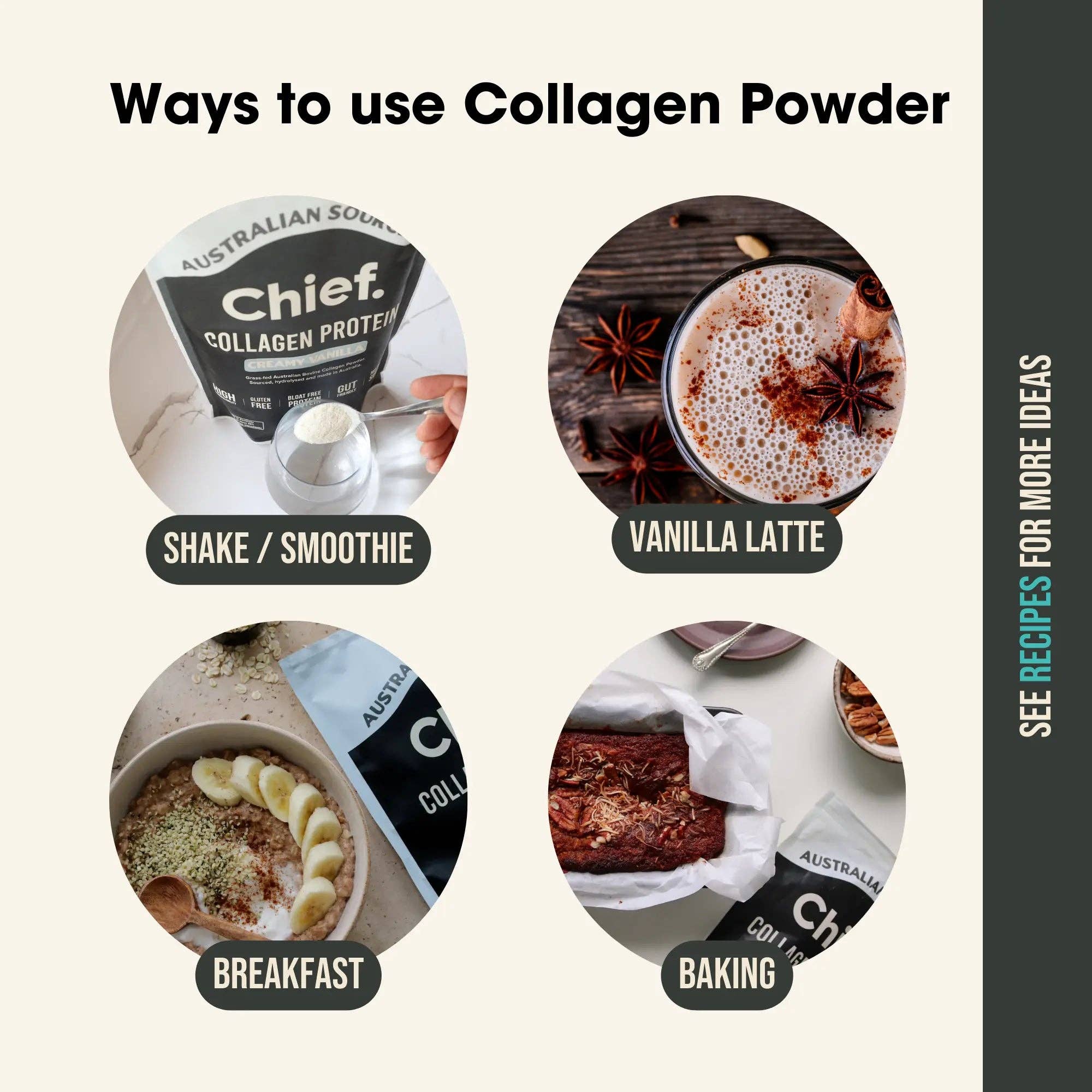 Grass-fed Collagen Protein Powder - Creamy Vanilla
