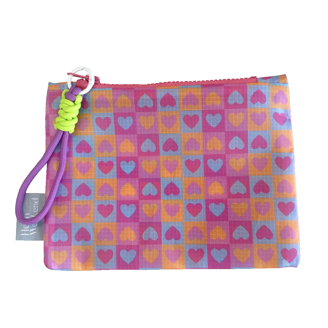 NEW -Mini Pouch Set - Hearts and Waves