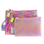 NEW -Mini Pouch Set - Hearts and Waves